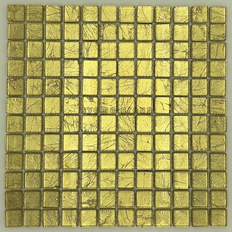 carreaux mosaique or en verre pour mur HEDRA OR