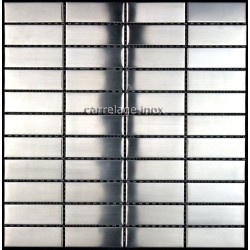 carrelage inox mosaique inox 1 plaque RECTANGULAR 74