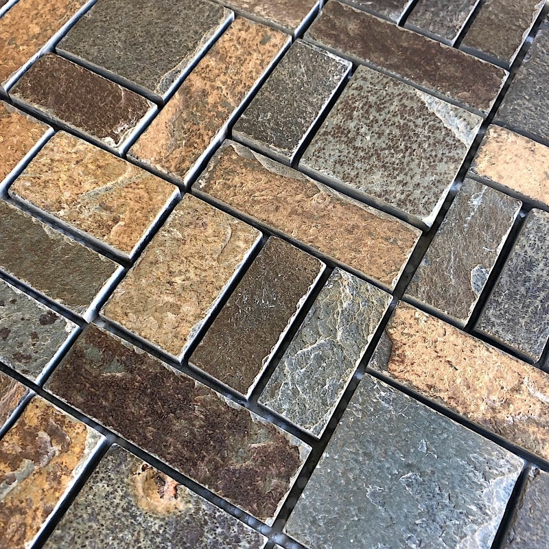 Baldosas de pizarra para muro bano y ducha mosaico mp-kinoa