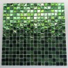 Mosaique carrelage verre 1 plaque NOIR MIX