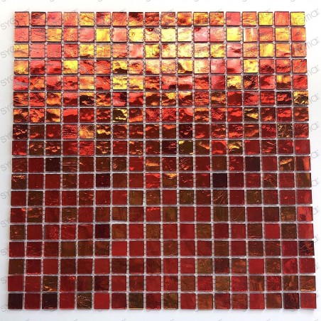 Azulejos de mosaico de baño ducha modelo gloss-orange