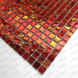 Azulejos de mosaico de baño ducha modelo gloss-orange