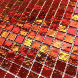 Mosaic bathroom tiles shower model gloss orange