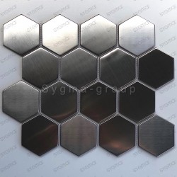 carrelage hexagon acier inoxydable metal modele Kiel