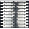 carrelage inox mosaique inox 1 plaque BRIQUE 48