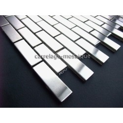 carrelage inox mosaique inox 1 plaque BRIQUE 48