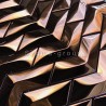 Copper mirror stainless steel mosaic tile model Vernet