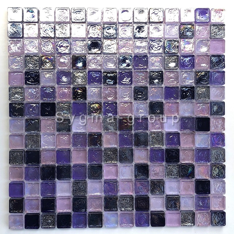 mosaico ducha vidrio mosaic baño frente cocina Arezo indigo - carrelage