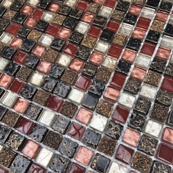 Pared de baño de mosaico y suelo 1m Lava