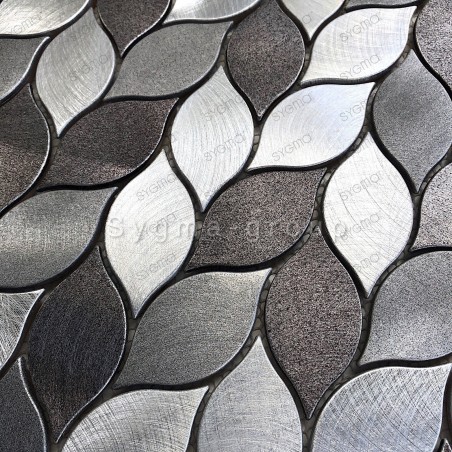 mosaico aluminio frente cocina ducha baño 1m MOOD