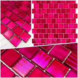 Glass tile mosaic sample for shower and bathroom drio rose