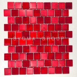 Mosaique credence de cuisine ou douche Drio Rouge