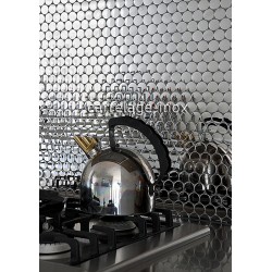Mosaico en acero inoxydable cocina baño SORA