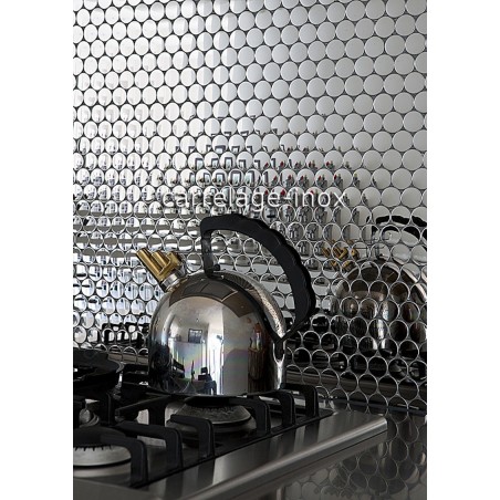 Tile mosaic polished backsplash stainless steel mirror SORA