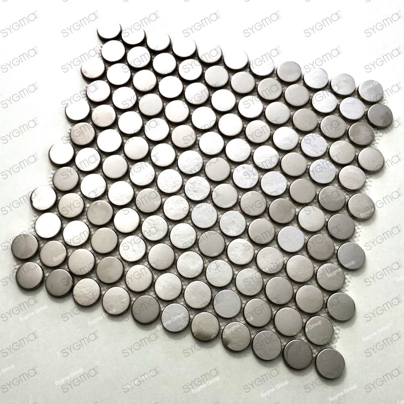 Mosaïque composite gris argenté poli carrelage cuisine Miroir art:28-0202_a10 nattes 
