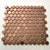carrelage mosaique credence cuisine en inox poli miroir et brosse BERKO CUIVRE