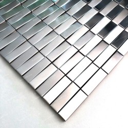 Mosaique relief 3d carrelage en inox pour mur de cuisine ou de salle de bains Shelter