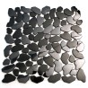 stainless steel pebble backsplash kitchen mosaic shower SYRUS NOIR