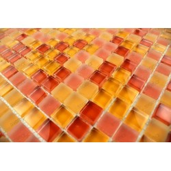 Mosaique carrelage verre 1 plaque TONGA
