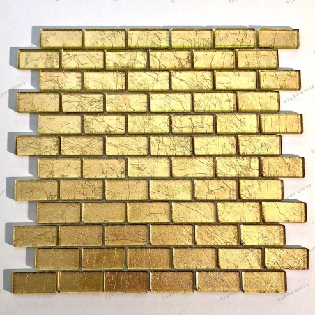 carreaux mosaique or en verre pour mur TESSA OR