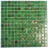 Glass mosaic sheet for a floor or wall of a bathroom and kitchen Plaza Vert