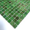 Glass mosaic sheet for a floor or wall of a bathroom and kitchen Plaza Vert