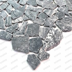 Mosaic pebbles marble floor and wall tiles Oria Gris