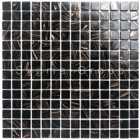 mosaique patedeverre salledebain et douche Speculo Noir