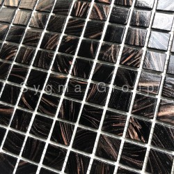 mosaique patedeverre salledebain et douche Speculo Noir