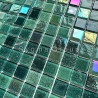 Mosaique carrelage de verre murale cuisine et salle de bains Habay Vert
