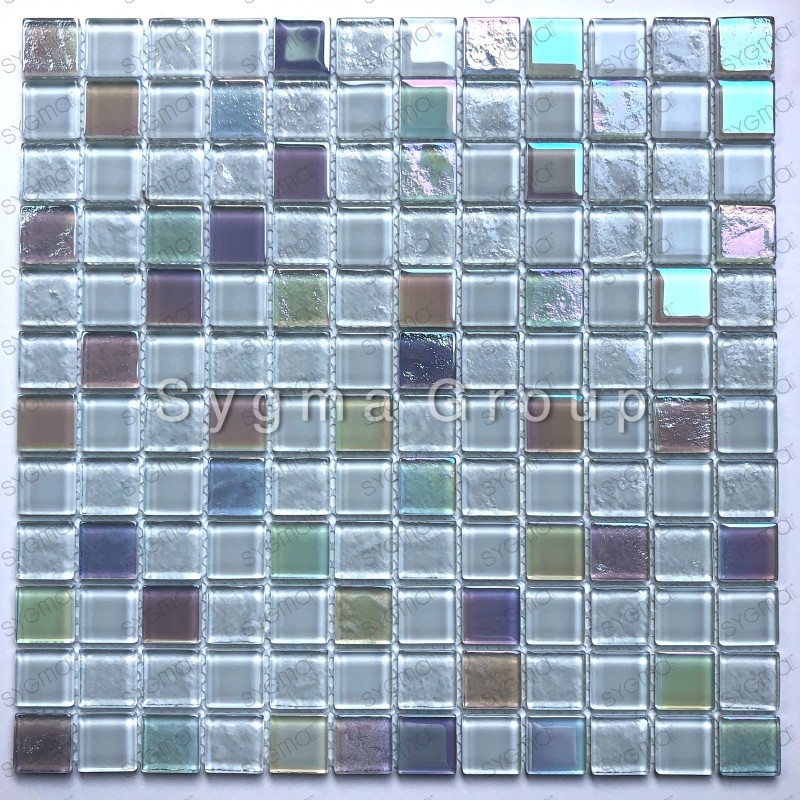 wall tiles for bathroom or kitchen glass tiles Habay Blanc