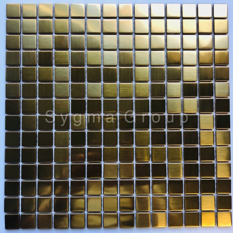 Carreaux mosaique en inox pour mur ou sol CARTO GOLD