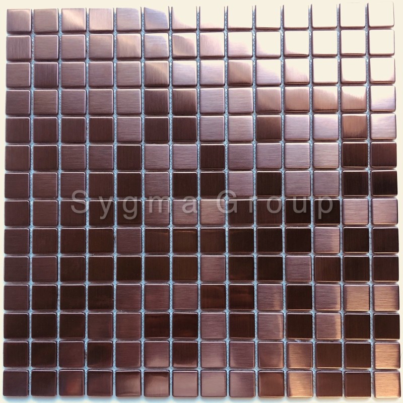 Stainless steel copper color mosaic wall or floor tiles CARTO CUIVRE