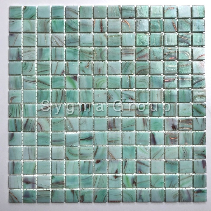 mosaique sol et mur en pate de verre Speculo Celadon