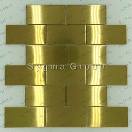 steel wall tiles subway for kitchen or bathroom LOFT GOLD