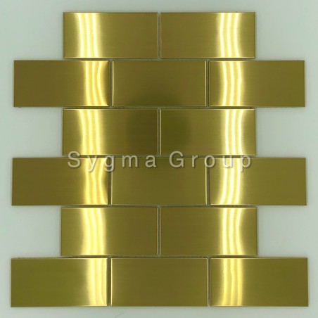 steel wall tiles subway for kitchen or bathroom LOFT GOLD steel wall tiles subway for kitchen or bathroom LOFT GOLD