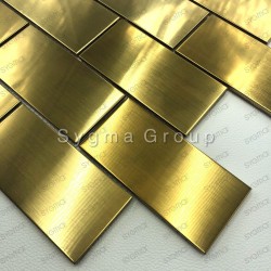 steel wall tiles subway for kitchen or bathroom LOFT GOLD