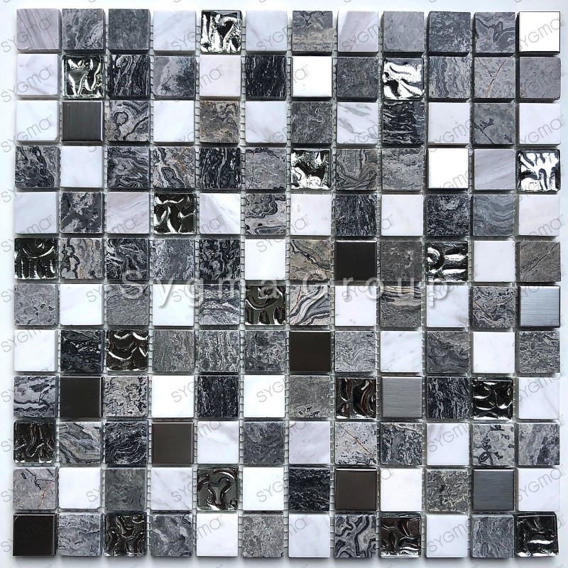 Azulejos de mosaico en las paredes y el suelo del baño y la cocina Willa