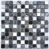 Mosaique sol carrelage mural salle de bains et cuisine en verre et metal Willa