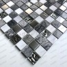 Mosaique sol carrelage mural salle de bains et cuisine en verre et metal Willa