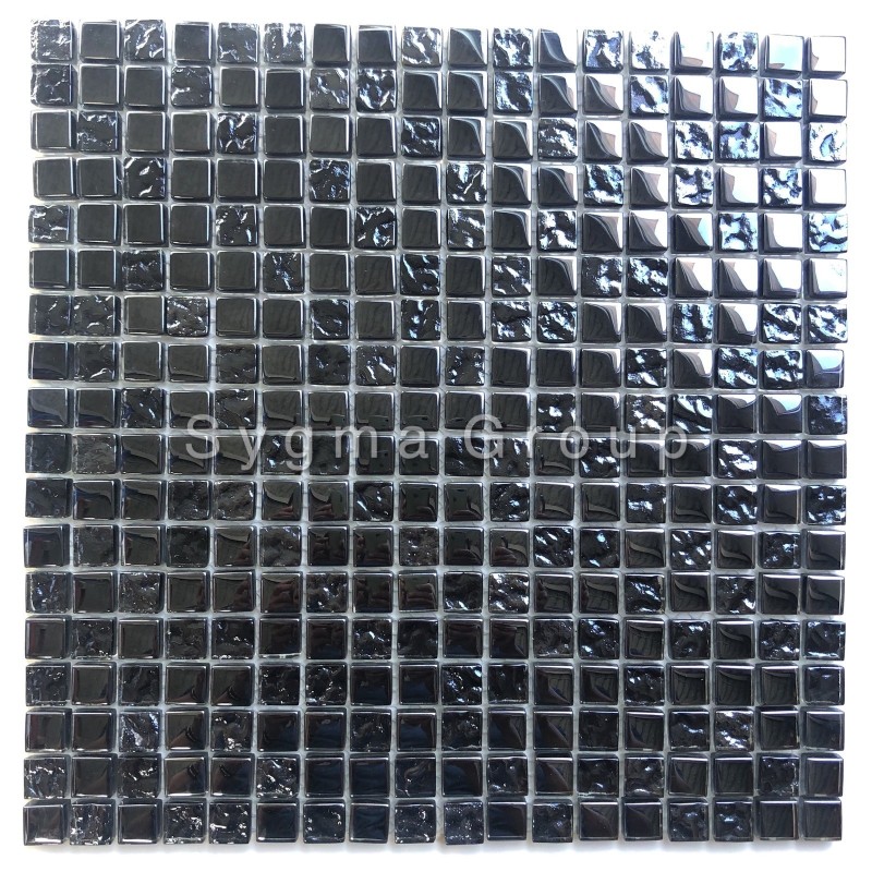 Mosaico de vidrio negro para la cocina y el baño Kerem