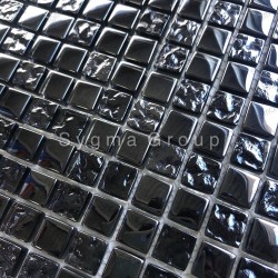 Mosaico de vidrio negro para la cocina y el baño Kerem