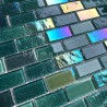 Mosaique mur salle de bains carrelage cuisine verre Kalindra Vert