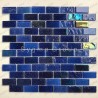Carrelage en verre bleu pour le mur de cuisine et salle de bains Kalindra Bleu