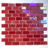 Red glass wall tile for bathroom and kitchen Kalindra Rouge