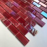 Azulejos de vidrio rojo para el baño y la cocina Kalindra Rouge