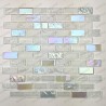 Mosaique mur salle de bains carrelage cuisine verre Kalindra Blanc