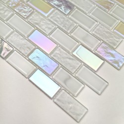 Mosaico de la pared del baño azulejos de la cocina Kalindra Blanc