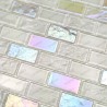 Mosaique mur salle de bains carrelage cuisine verre Kalindra Blanc
