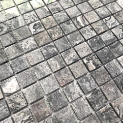 Malla mosaico de piedra mármol Nizza Gris